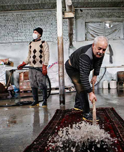 شستشوی سنتی قالی در قالیشویی مجیدیه